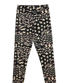 Černé legíny s hnědými hvězdami River Island 