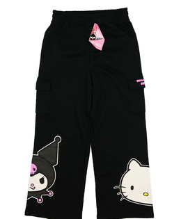 Nové černé široké tepláky Hello Kitty Primark 