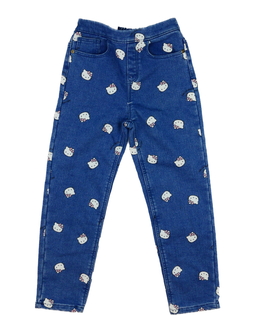 Nové modré teplé kalhoty Hello Kitty 