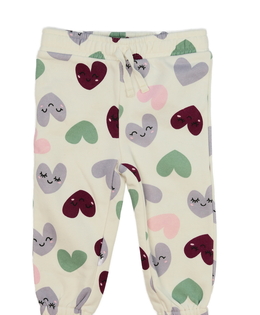 Krémové tepláky se srdíčky Primark 