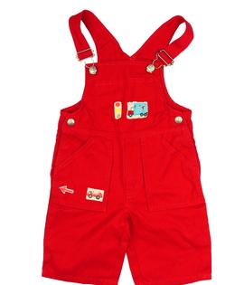 Červené riflové kraťasy s laclem