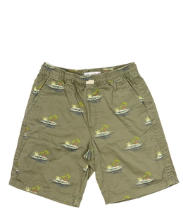 Zelené kraťasy s mořským ostrovem Zara