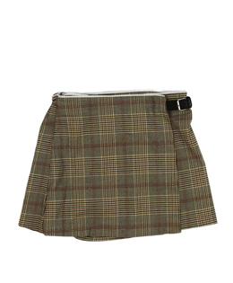 Hnědá vzorovaná kraťasová sukně Zara