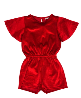 Červený společenský kraťasový overal F&F