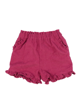 Růžové manšestrové kraťasy