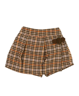 Hnědá vzorovaná kraťasová sukně Next