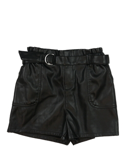 Černé koženkové kraťasy Primark 