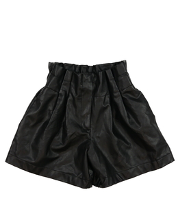 Černé koženkové kraťasy Zara