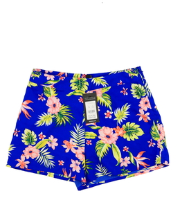 Nové modré květinové vzdušné kraťasy New Look