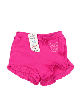 Nové růžové kraťasy s volánky 