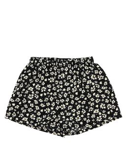 Černé vzdušné květinové kraťasy