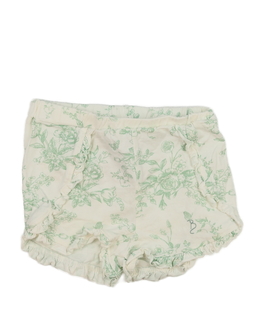 Krémové kraťasy se zelenými květinami George