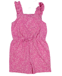 Růžový květinový kraťasový overal Primark 
