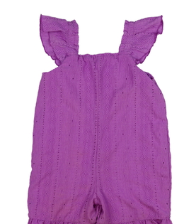 Růžový madeirový kraťasový overal Nutmeg