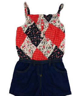 Květinový kraťasový letní overal Nutmeg 