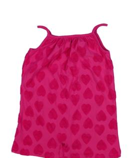 Růžový kraťasový overal se srdíčky F&F