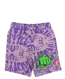 Fialové teplákové kraťasy Marvel Tu 