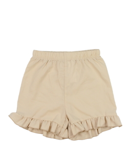 Světle hnědé kraťasy s volánky 