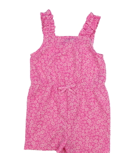 Růžový květinový kraťasový overal Primark 