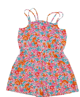Bílý květinový kraťasový overal Primark 