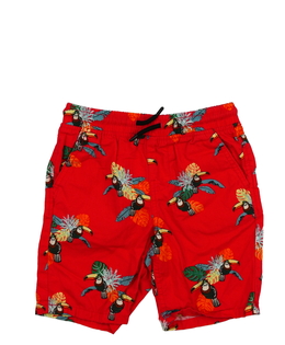 Červené kraťasy s papouškem Primark 