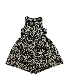 Krémový kraťasový overal  s květinami George