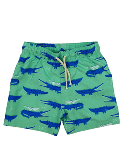 Zelené plážové kraťasy s krokodýlem F&F