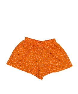 Oranžové květinové kraťasy 