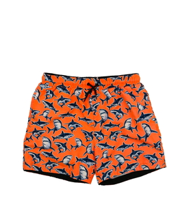 Oranžové plážové kraťasy se žraloky Next