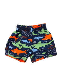 Modré plážové kraťasy se žraloky Primark 