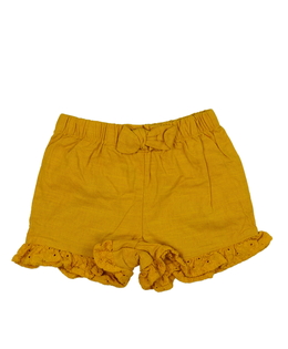 Hořčicové kraťasy s mašlí