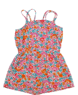 Světlý barevně květinový kraťasový overal Primark 