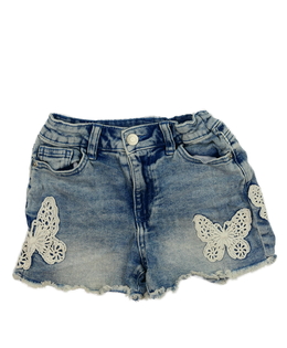 Modré riflové kraťasy s krajkou George