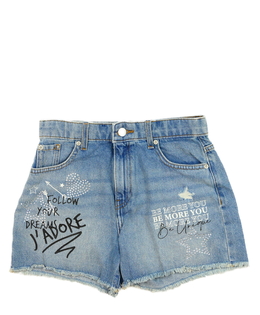Modré riflové stylové kraťasy River Island 