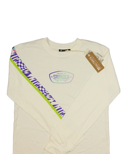 Nové krémové triko s barevnými detaily 