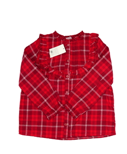 Nová červená košile s volánky 