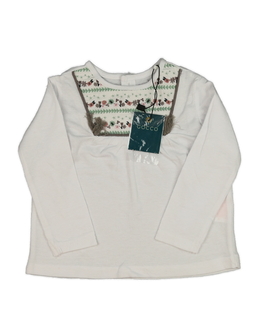 Nové bílé zdobné triko 