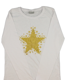Bílé triko s hvězdou 