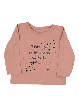 Růžové triko s nápisy Primark 