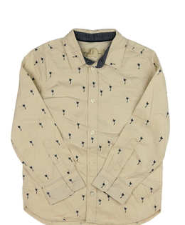 Světle hnědá košile s palmami