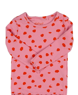 Růžové žebrované triko Next