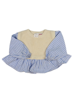 Modrá košile se svetrovým vrškem Zara 