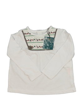 Nové bílé triko s květinami 