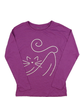 Fialové triko se stříbrným potiskem 