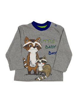 Šedé triko se zvířátky 