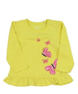 Žluté triko s motýlky 