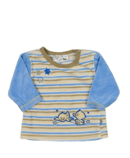 Pruhované hnědo-modré triko 