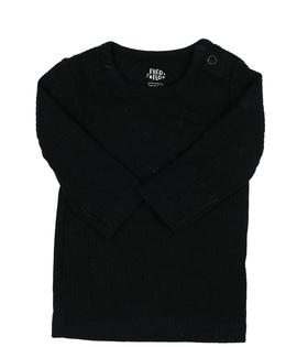 Černé žebrované triko F&F