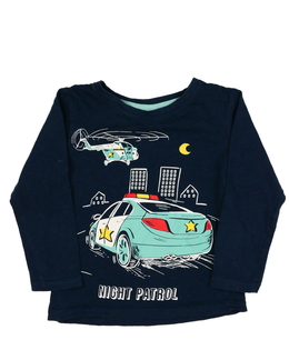 Tmavě modré triko s policií