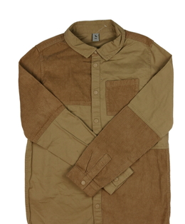 Hnědá košile na patenty Tu 